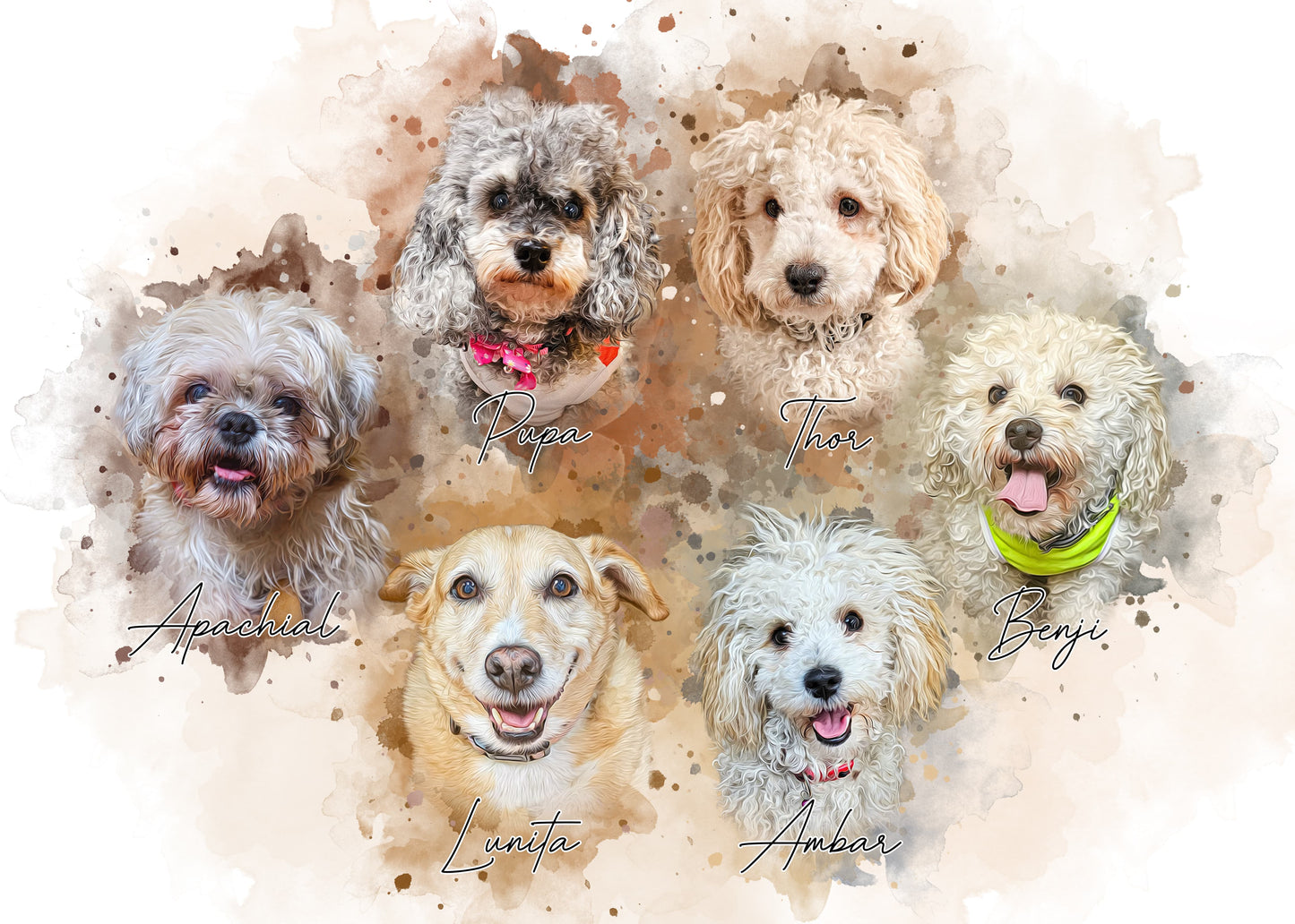 Retrato digital de perros