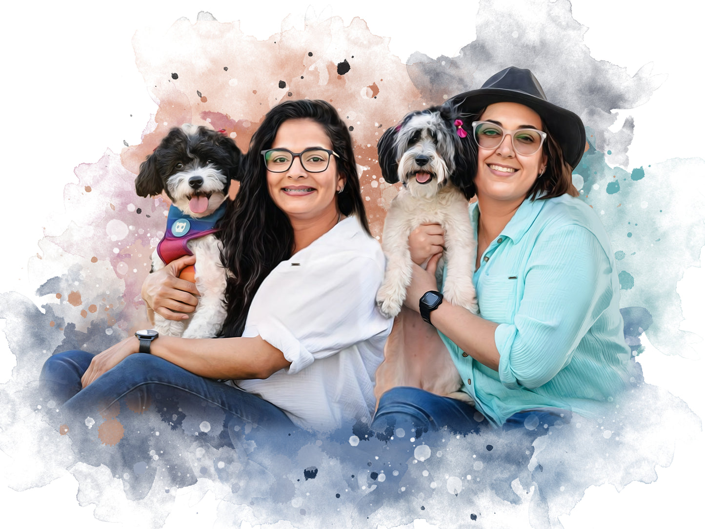 Retrato digital personas y mascotas