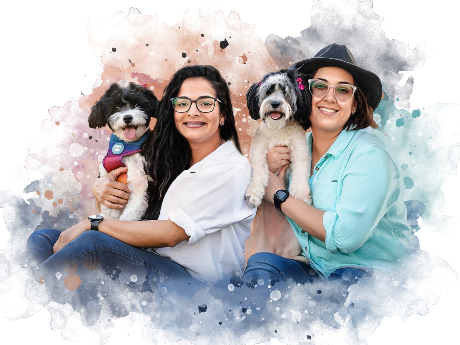 Retrato digital personas y mascotas