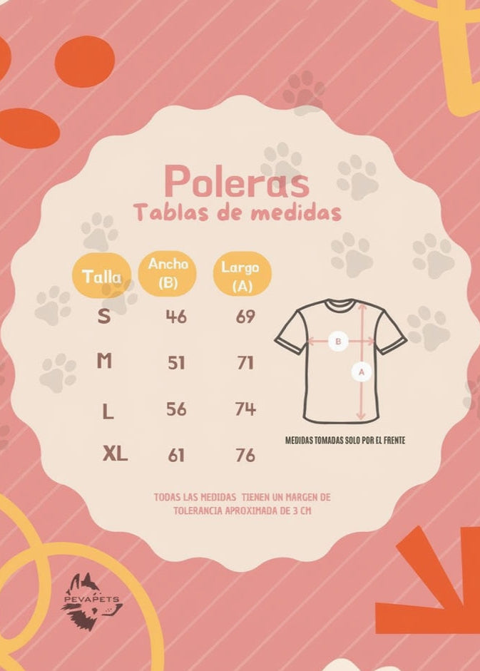 Tabla de medidas poleras
